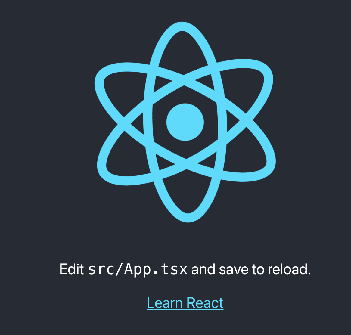 create-react-app を起動したときの画面