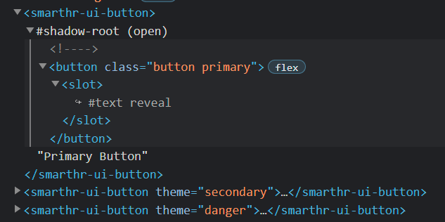 Button Component の HTML