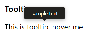 Tooltip Component hover